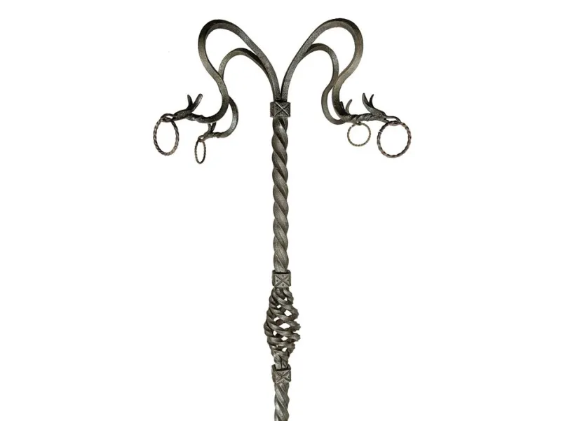 Pamono Hand-Crafted Wrought Iron Pedestal attributed to Alessandro Mazzucotelli, 1890s> Pedestals And Columns