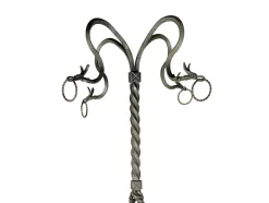 Pamono Hand-Crafted Wrought Iron Pedestal attributed to Alessandro Mazzucotelli, 1890s><noscript><img width=