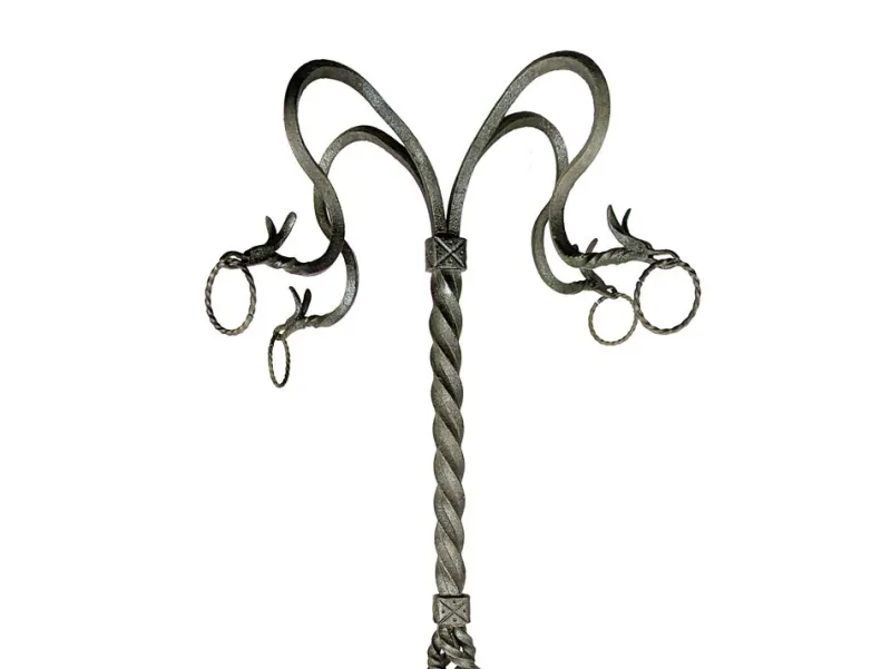 Pamono Hand-Crafted Wrought Iron Pedestal attributed to Alessandro Mazzucotelli, 1890s> Pedestals And Columns