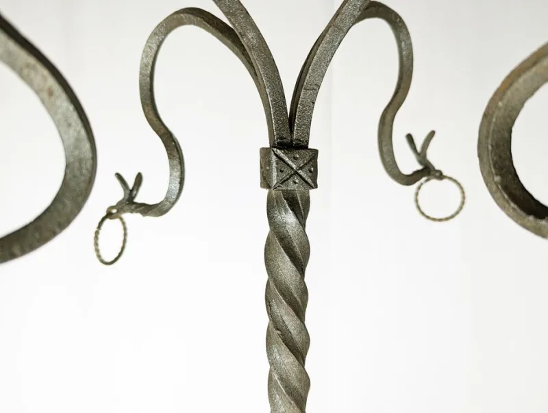 Pamono Hand-Crafted Wrought Iron Pedestal attributed to Alessandro Mazzucotelli, 1890s> Pedestals And Columns