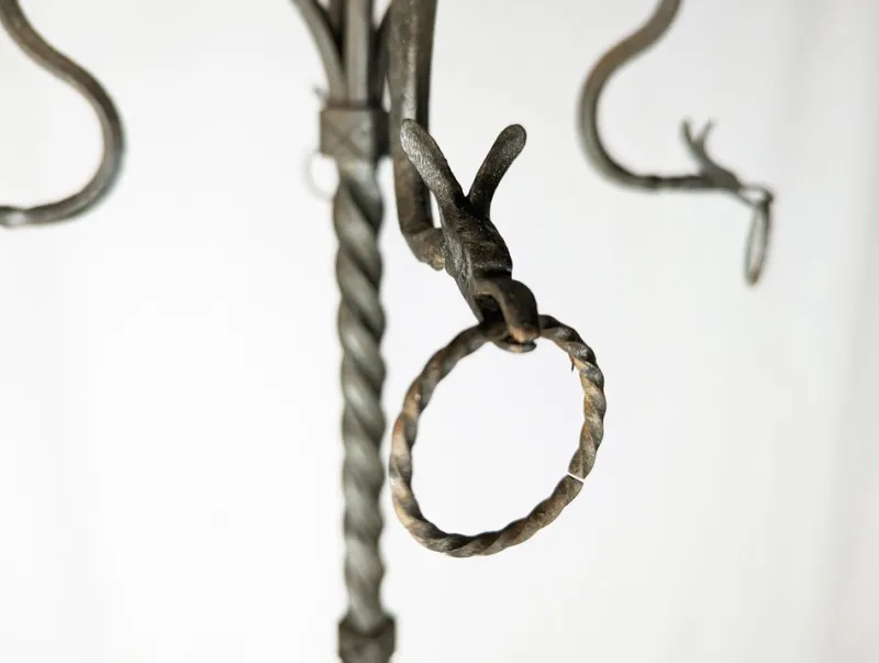 Pamono Hand-Crafted Wrought Iron Pedestal attributed to Alessandro Mazzucotelli, 1890s> Pedestals And Columns