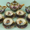 Best Pamono Hand-Decorated Luster Finish Ceramic Tea and Coffee Service by Alfredo Santarelli, Gualdo Tadino, Italy, 1920s, Set of 15