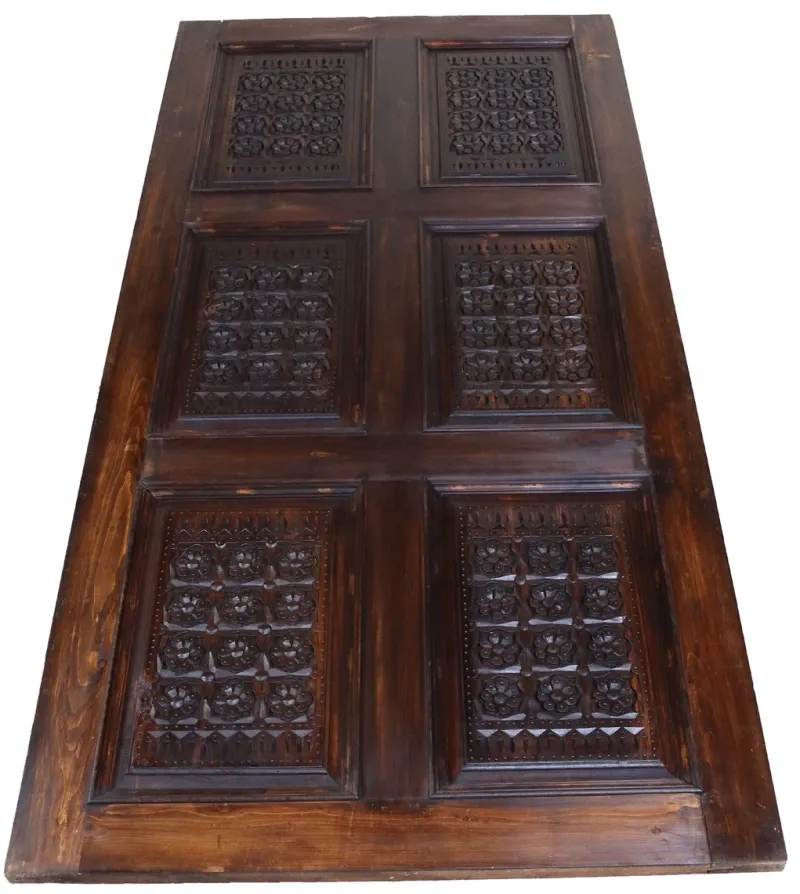 Pamono Handmade and Handcarved Sliding Door Panel, Nuristan, Afghanistan, 1920s> Architectural Elements