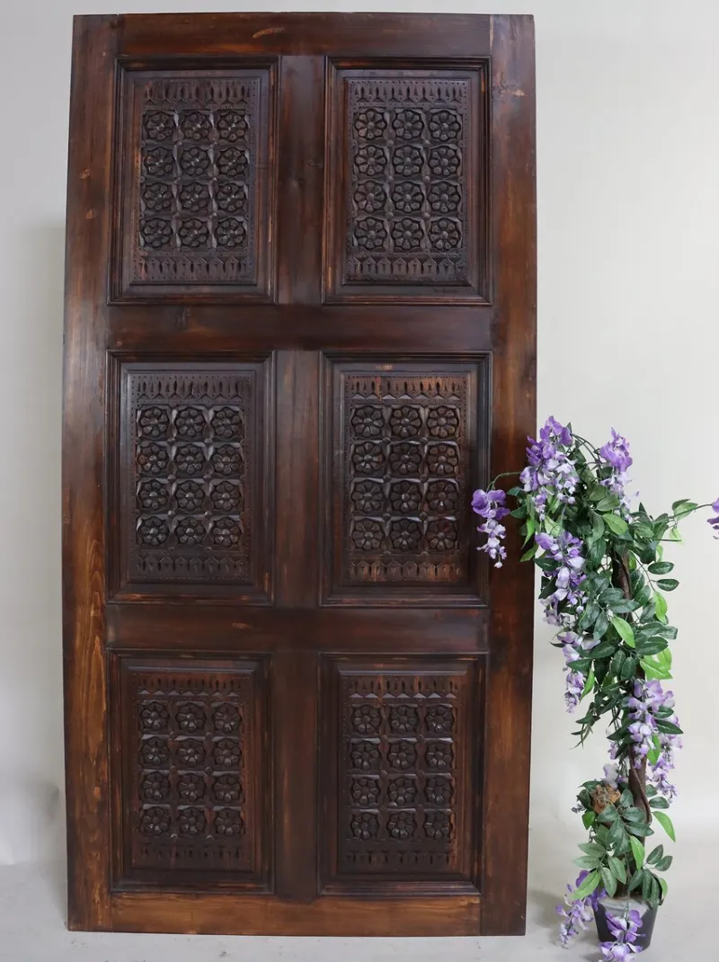 Pamono Handmade and Handcarved Sliding Door Panel, Nuristan, Afghanistan, 1920s> Architectural Elements