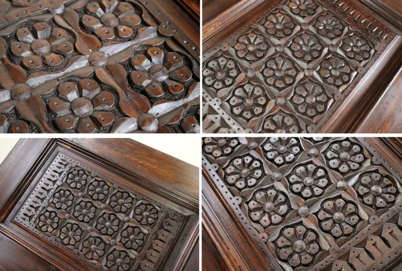 Pamono Handmade and Handcarved Sliding Door Panel, Nuristan, Afghanistan, 1920s> Architectural Elements