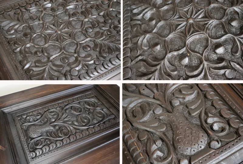 Best Pamono Handmade and Handcarved Sliding Door Panel, Nuristan, Afghanistan, 1920s