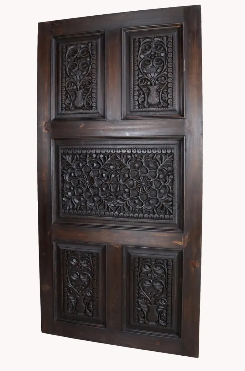 Best Pamono Handmade and Handcarved Sliding Door Panel, Nuristan, Afghanistan, 1920s