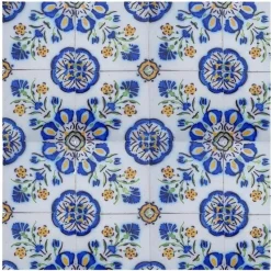 Pamono Handmade Ceramic Tiles attributed to Devres, France, 1960s> Architectural Elements