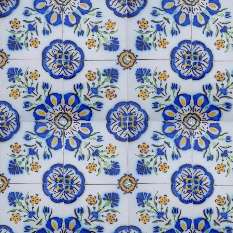 Pamono Handmade Ceramic Tiles attributed to Devres, France, 1960s> Architectural Elements