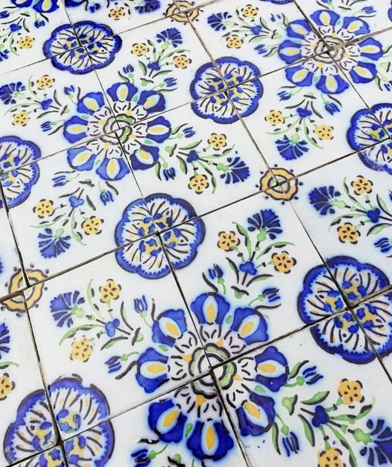 Pamono Handmade Ceramic Tiles attributed to Devres, France, 1960s> Architectural Elements