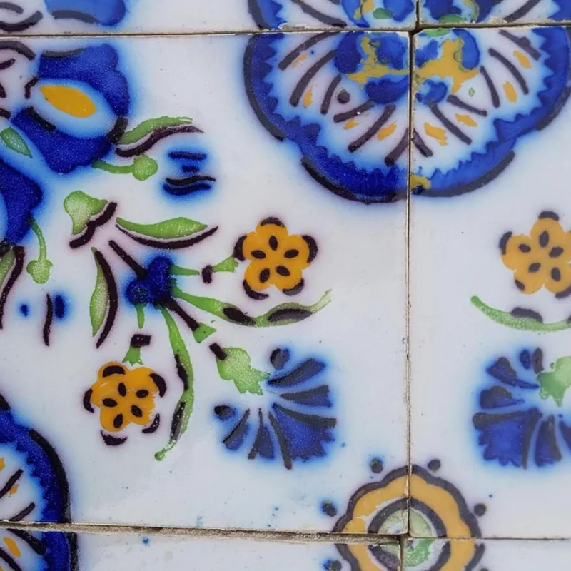 Pamono Handmade Ceramic Tiles attributed to Devres, France, 1960s> Architectural Elements