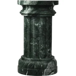 Pamono Handmade Column Vase in Satin Green Guatemala Marble by Fiammetta V.> Tabletop