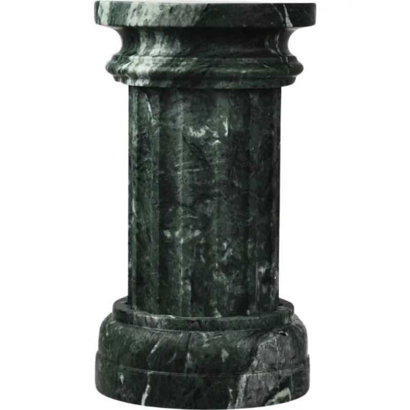 Pamono Handmade Column Vase in Satin Green Guatemala Marble by Fiammetta V.> Tabletop