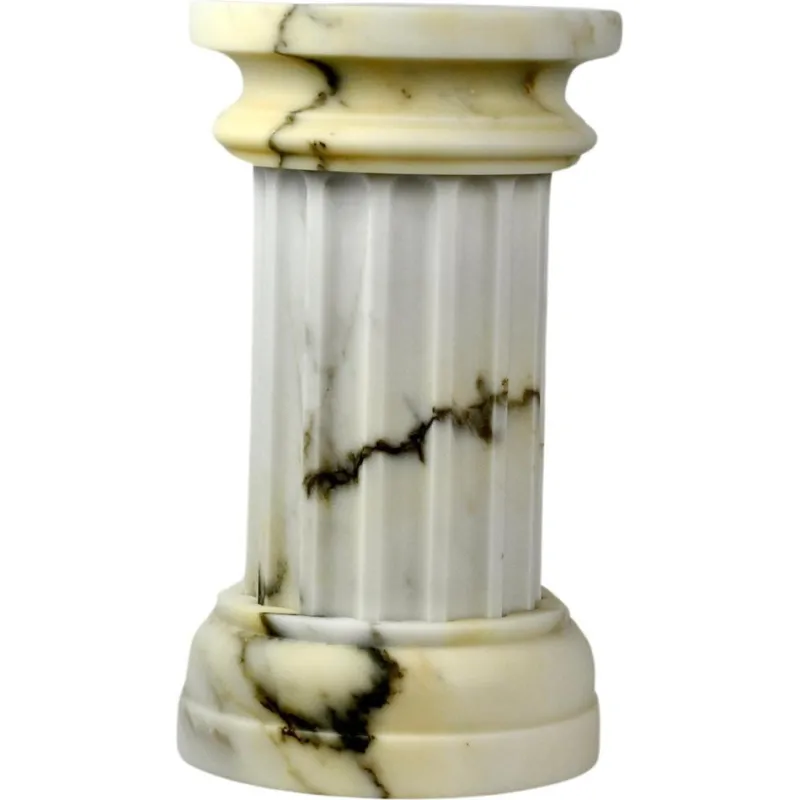 Pamono Handmade Column Vase in Satin Green Guatemala Marble by Fiammetta V.> Tabletop