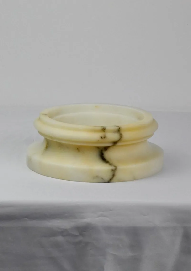 Pamono Handmade Column Vase in Satin Green Guatemala Marble by Fiammetta V.> Tabletop