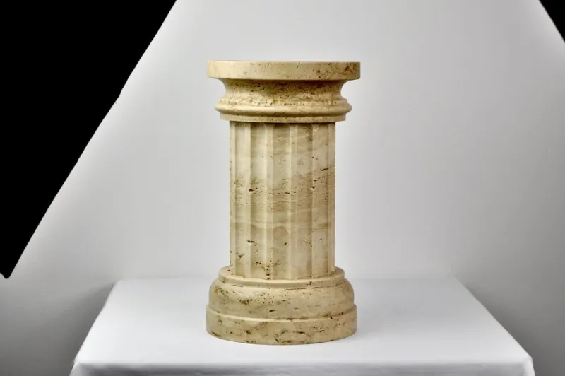 Pamono Handmade Column Vase in Satin Green Guatemala Marble by Fiammetta V.> Tabletop