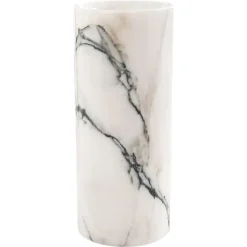 Hot Pamono Handmade Cylindrical Paonazzo Marble Vase by Fiam