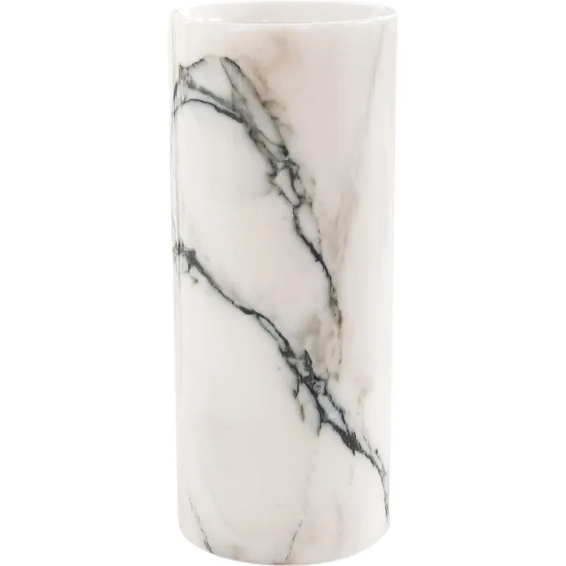 Hot Pamono Handmade Cylindrical Paonazzo Marble Vase by Fiam