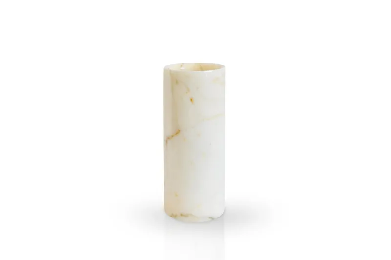 Hot Pamono Handmade Cylindrical Paonazzo Marble Vase by Fiam