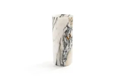 Hot Pamono Handmade Cylindrical Paonazzo Marble Vase by Fiam