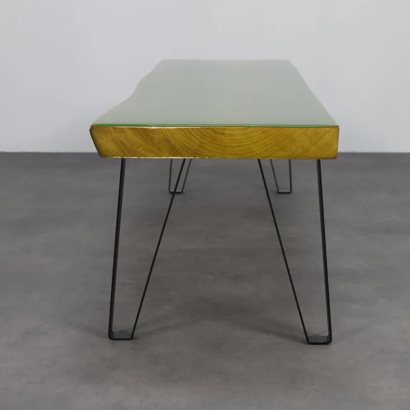 Hot Pamono Handmade Green Epoxy Fusion Bench, 1990s