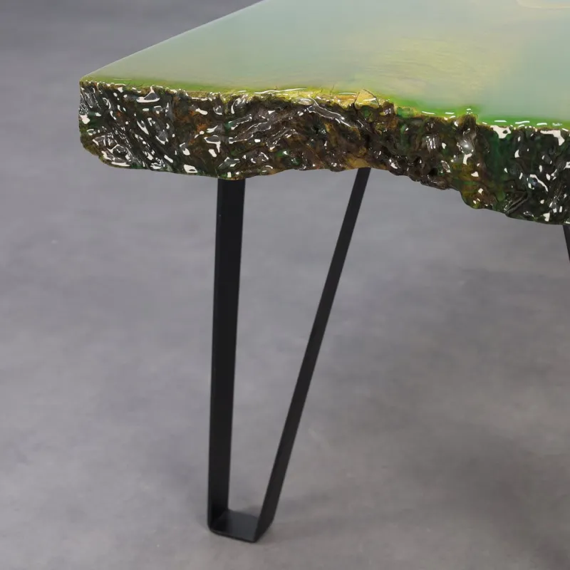 Hot Pamono Handmade Green Epoxy Fusion Bench, 1990s
