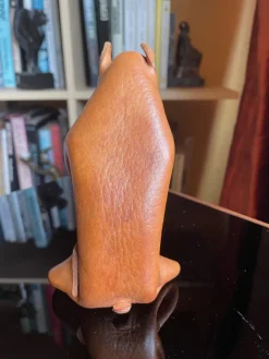 Hot Pamono Handmade Leather Dog from Deru, Germany, 1960s
