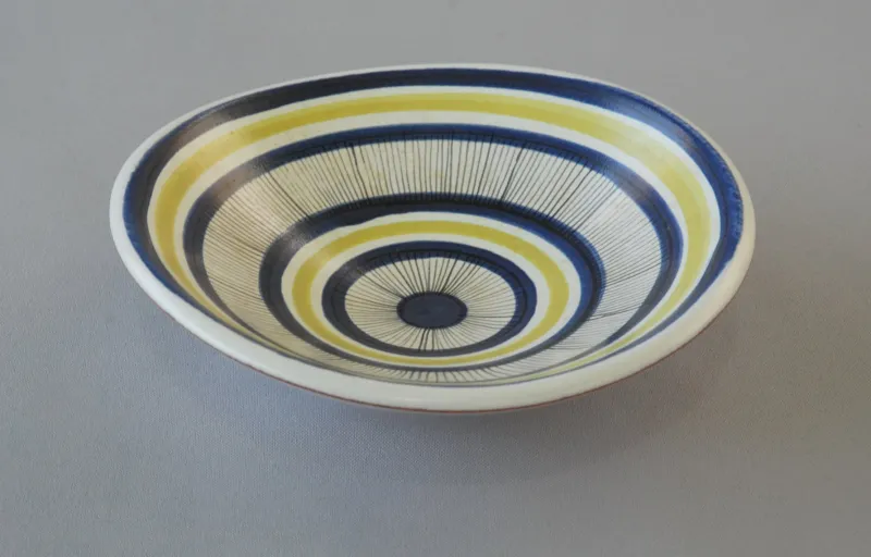 Sale Pamono Hand-Painted Bowl by Stig Lindberg for Gustavsberg, Sweden, 1950s