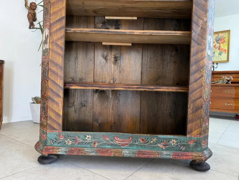 Pamono Hand-Painted Farmers Shelf, Bookcase, Tyrol Farmers Box, Riders Box G2030> Shelves & Wall Units