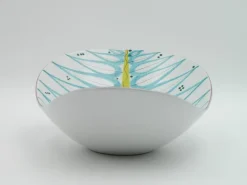 Pamono Hand-Painted Free-Form Faience Bowl by Stig Lindberg for Gustavsberg Sweden, 1960s><noscript><img width=