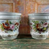 Pamono Hand-Painted Porcelain Jardinieres, Early 1900s, Set of 2> Planters And Jardiniere