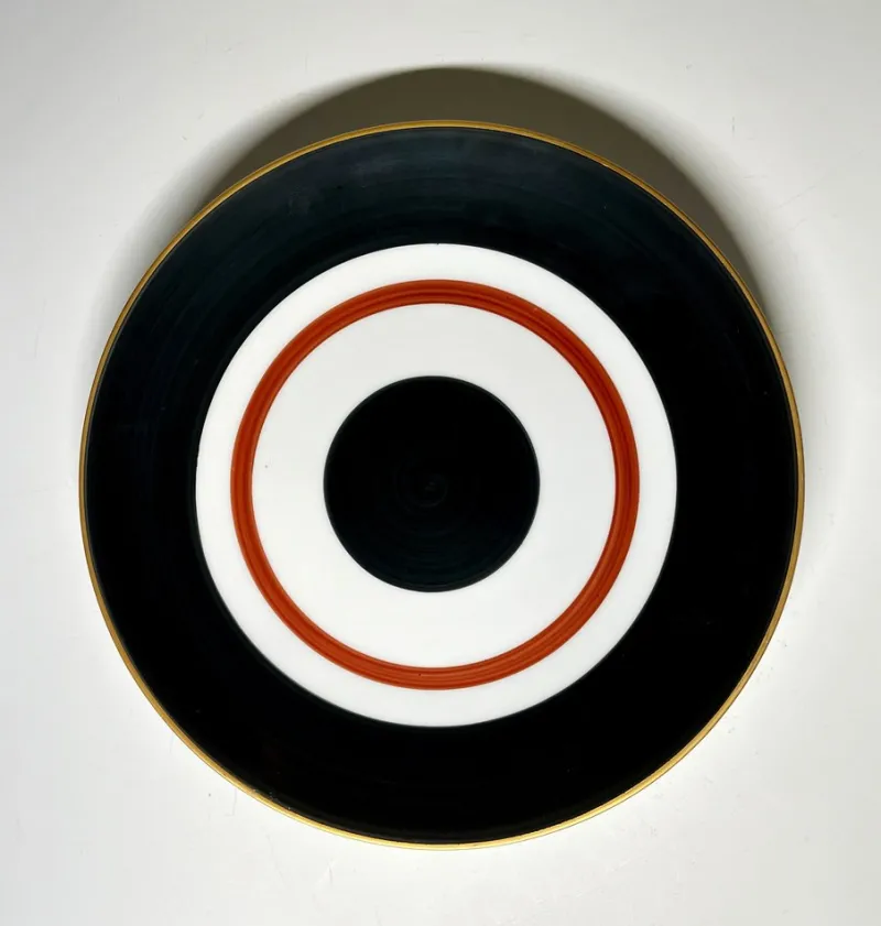 Pamono Handpainted Porcelain Plate by Marie Daage for Limoges> Dinner Plates & Bowls