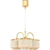 Clearance Pamono Hanging Lamp in Brass and Silk by Hans-Agne Jakobsson, 1960s