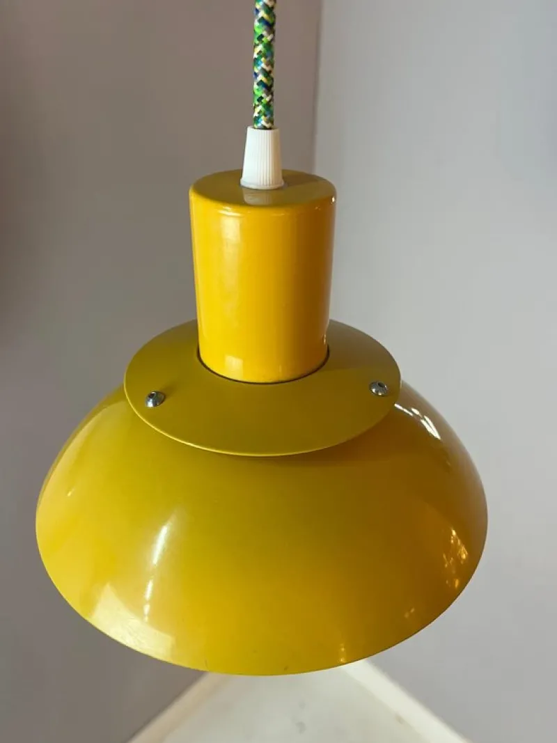 Pamono Hanging Lamp in Yellow Metal by Belid> Ceiling Lights