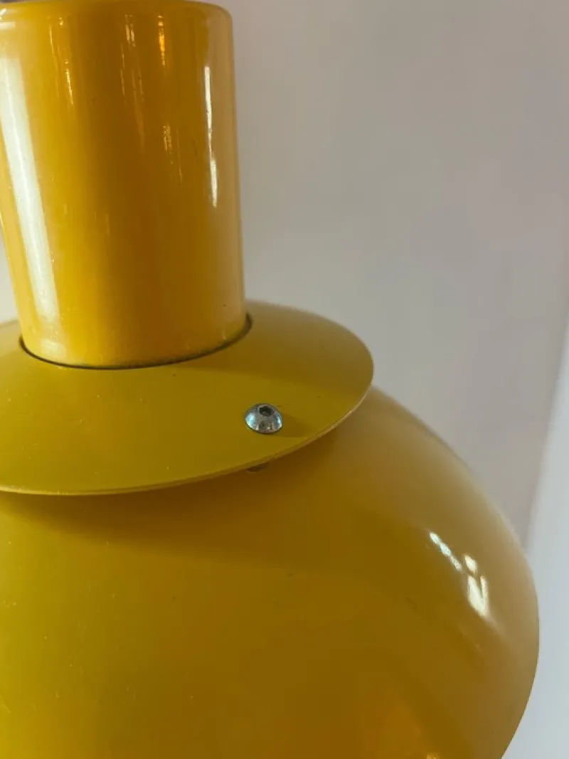Pamono Hanging Lamp in Yellow Metal by Belid> Ceiling Lights