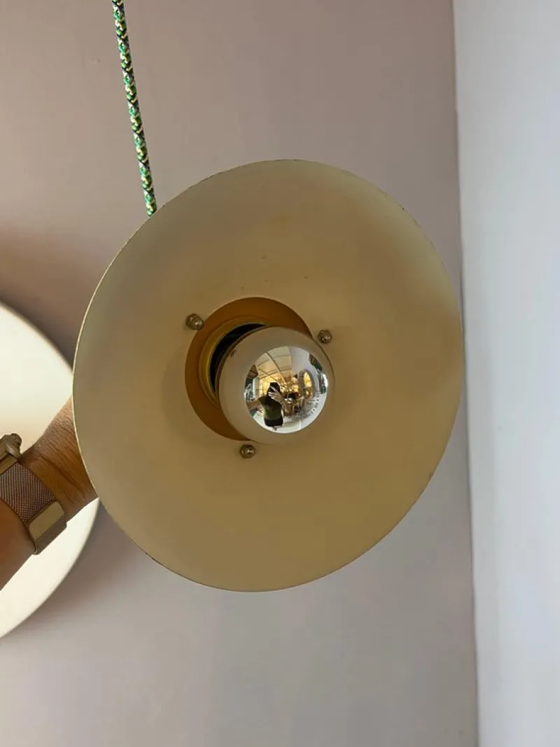 Pamono Hanging Lamp in Yellow Metal by Belid> Ceiling Lights