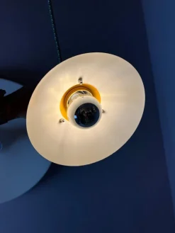 Pamono Hanging Lamp in Yellow Metal by Belid><noscript><img width=