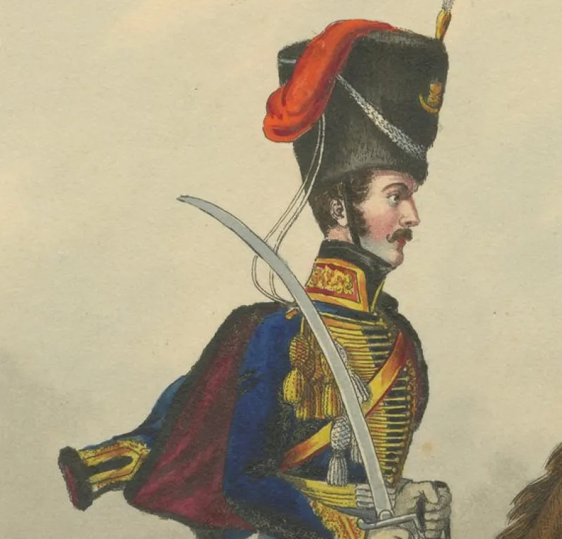 Pamono Hanoverian Guard Hussar Officer Elegance, Print> Posters