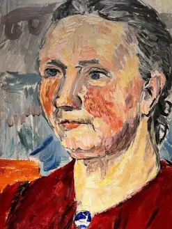 Pamono Hans Berger, Housewife, Oil on Canvas><noscript><img width=