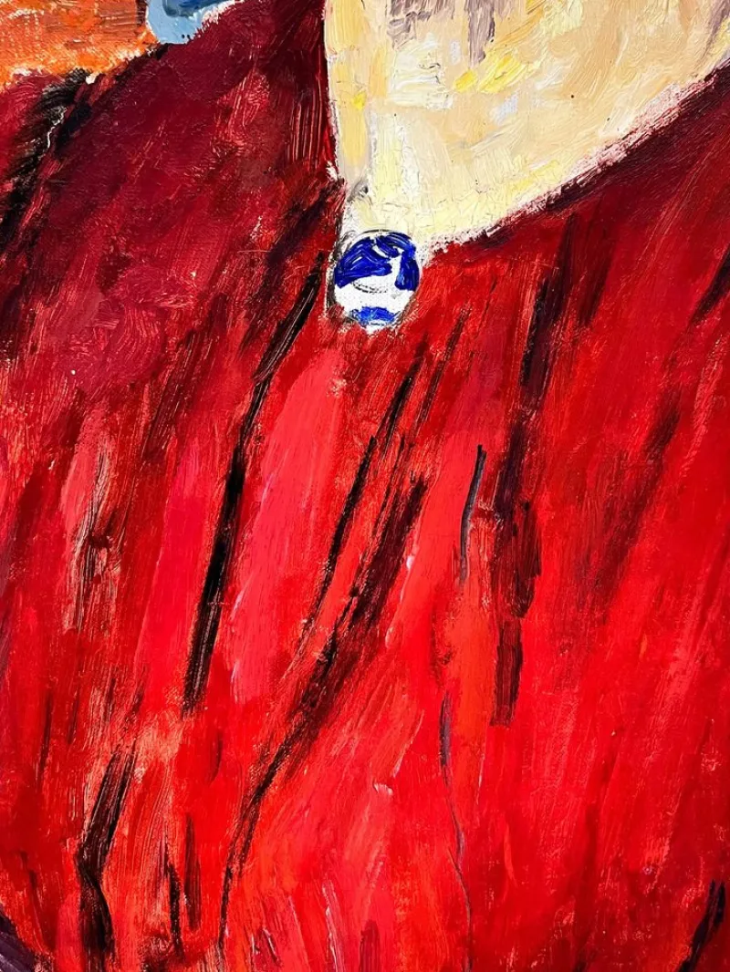 Pamono Hans Berger, Housewife, Oil on Canvas> Painting