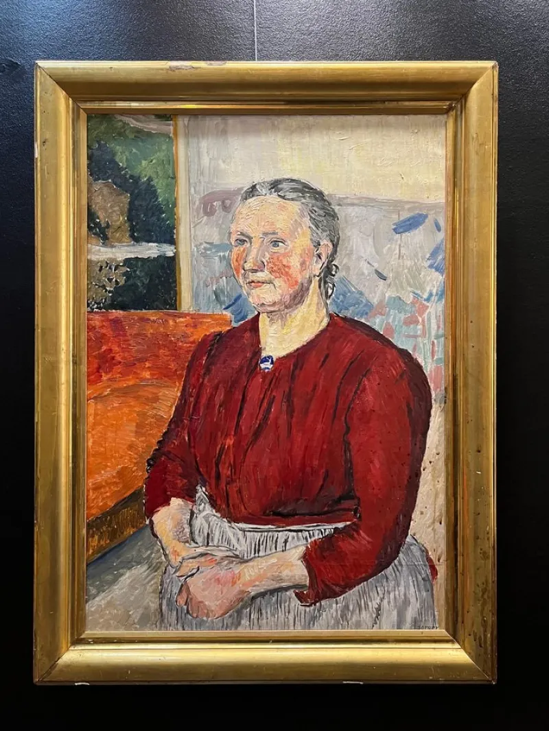 Pamono Hans Berger, Housewife, Oil on Canvas> Painting