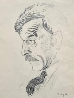 Pamono Hans Berger, Portrait, Graphite on Paper> Work On Paper