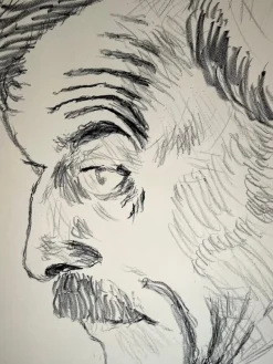 Pamono Hans Berger, Portrait, Graphite on Paper><noscript><img width=