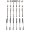 Pamono Hans Hansen Silver Cutlery Susanne in Sterling Silver, 20th Century, Set of 18> Cutlery & Serving Utensils