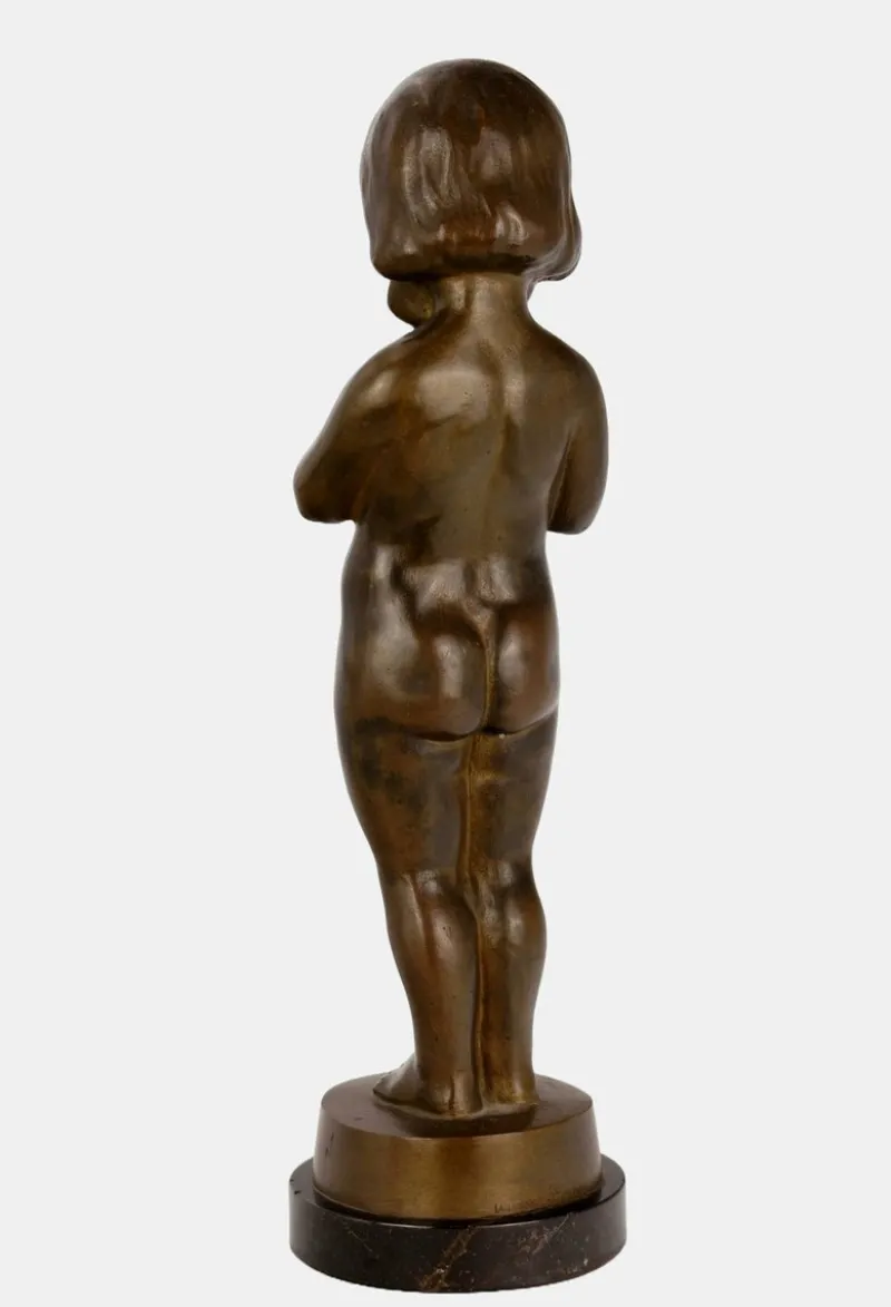 Pamono Hans Harders, Boy Playing the Shawm, 1920s, Bronze> Art Deco