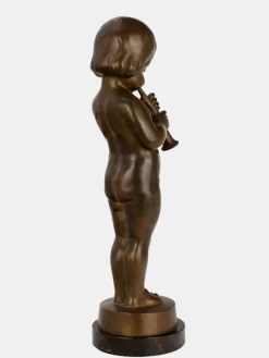Pamono Hans Harders, Boy Playing the Shawm, 1920s, Bronze><noscript><img width=