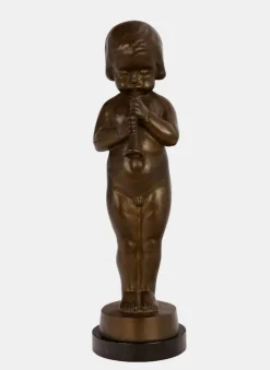 Pamono Hans Harders, Boy Playing the Shawm, 1920s, Bronze><noscript><img width=