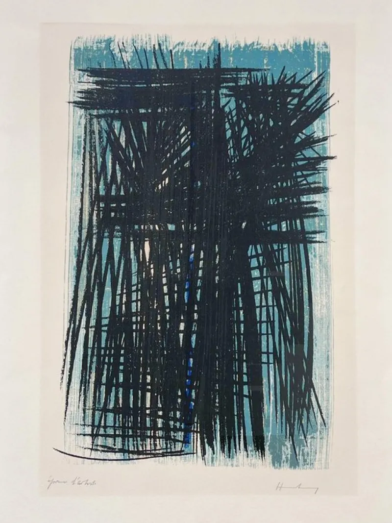 Online Pamono Hans Hartung, L 32, 1957, Lithograph