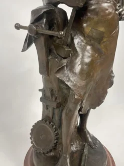 Hot Pamono Hans Muller, Labor Omnia Vincit, 1920s, Bronze & Marble