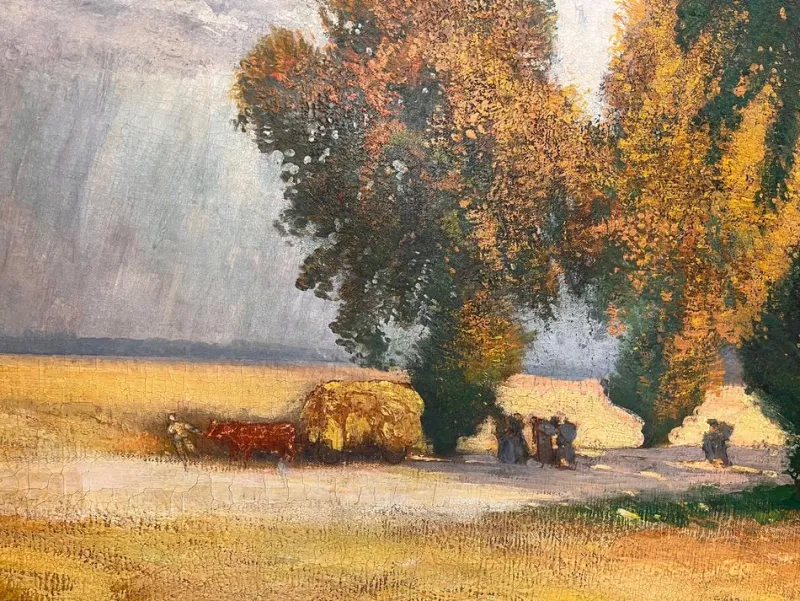 Pamono Hans Wilt, Landscape, 1890s, Oil on Canvas, Framed> Impressionist